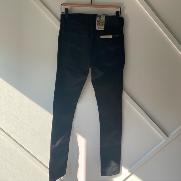 Nudie Tight Terry Slim Jeans  in Deep Black - 26 - Picture 10 of 13